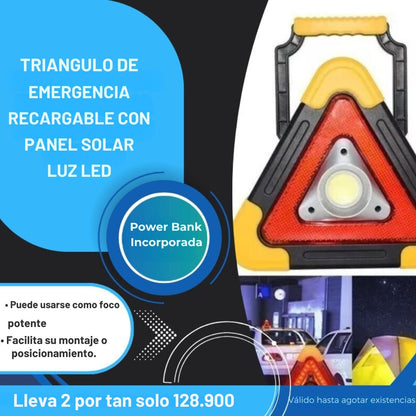 Triangulo De Emergencia Led Con Power Bank Paga 1 lleva 2