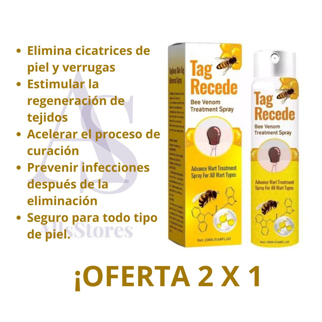 TagRecede eliminador de verrugas en Spray 2X1